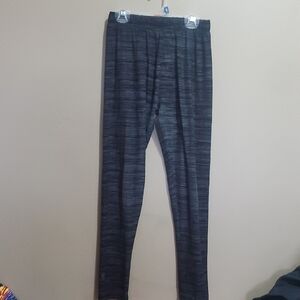 Sweetlegs Gray Striped Leggings One Size Fits Most
